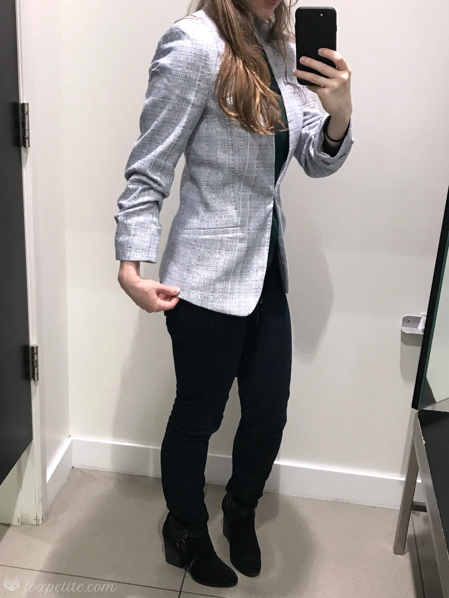 H&m collarless blazer online